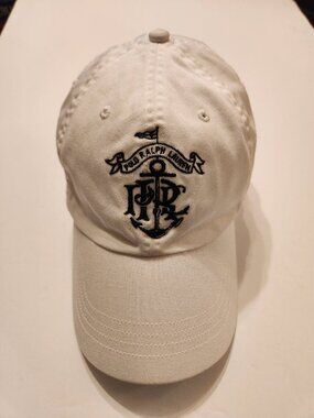 polo Ralph Lauren men's white 100%cotton baseball cap One size